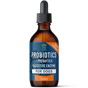 ZuvaPet Probiotics for Dogs - Dog Probiotics for Diarrhea - Natural Digestive Enzymes for Upset Stom...