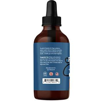 ZuvaPet Probiotics for Dogs - Dog Probiotics for Diarrhea - Natural Digestive Enzymes for Upset Stomach Relief + Gas, Constipation Health & Itch Relief - Prebiotic Pet Supplies - 120 Servings