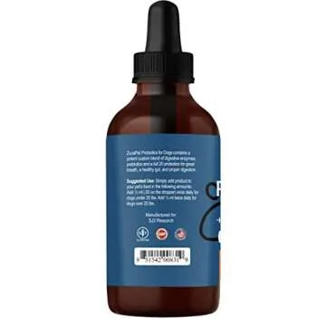 ZuvaPet Probiotics for Dogs - Dog Probiotics for Diarrhea - Natural Digestive Enzymes for Upset Stomach Relief + Gas, Constipation Health & Itch Relief - Prebiotic Pet Supplies - 120 Servings
