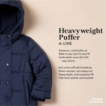Heated Puffer Jacket for Girls - Water Resistant Comfort