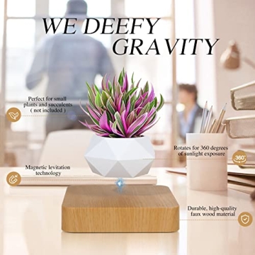Levitating Air Bonsai Pot - 360° Rotating Floating Plant Decor