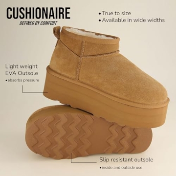 Stylish CUSHIONAIRE Platform Ankle Boots - Cozy Women's Footwear