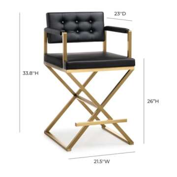 TOV Furniture Director Counter Stool - Luxury & Comfort