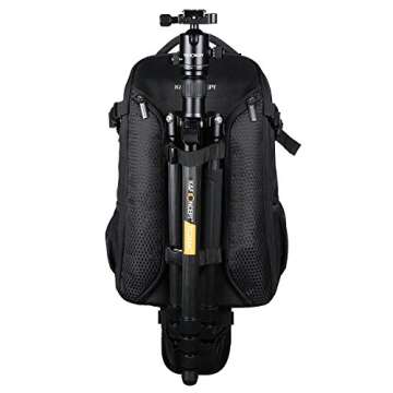 K&F Concept Professional Camera Backpack Bag,15.6" Laptop Large Capacity Waterproof Nylon Photography Bag for DSLR Cameras,Tripod,Lenses