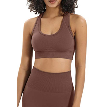 HAODIAN Women's Yoga Outfits High Waisted Leggings Sports Bra Set