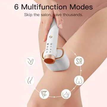 Laser Hair Removal, BoSidin IPL Hair Removal with Painless Ice-Cooling, 2-in-1 Face SR Rejuvenation, 6+1 Modes, 6 Levels Hair Removal for Women Permanent, Laser Hair Removal Kit with Shaver, Goggles