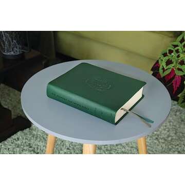 NIV, Journal the Word Bible (Perfect for Note-Taking), Leathersoft, Green, Red Letter, Comfort Print...
