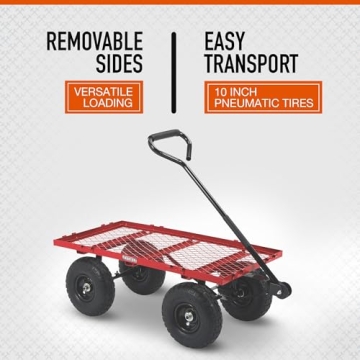 Ironton Steel Garden Cart with 400-Lb Capacity