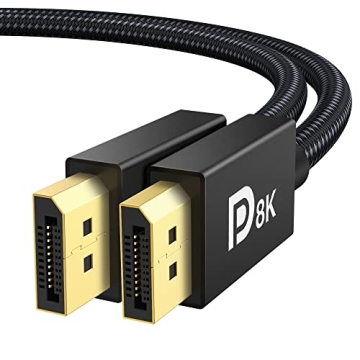 IVANKY 8K DisplayPort Cable 1.4 - 6.6ft VESA Certified Gaming Cable