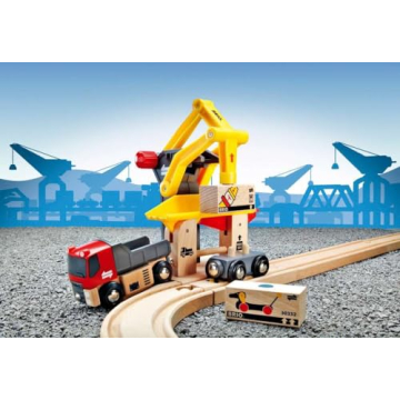 BRIO World Freight Goods Station Train Set for Kids