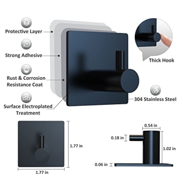 VIS'V Adhesive Hooks - Heavy Duty & Stylish for Home