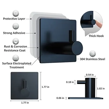 VIS'V Adhesive Hooks - Heavy Duty & Stylish for Home