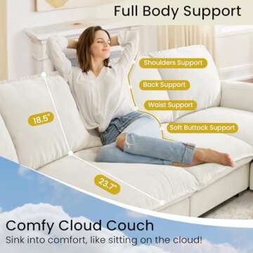 HALLYBEE Modular Sectional Sofa with Reversible Chaise