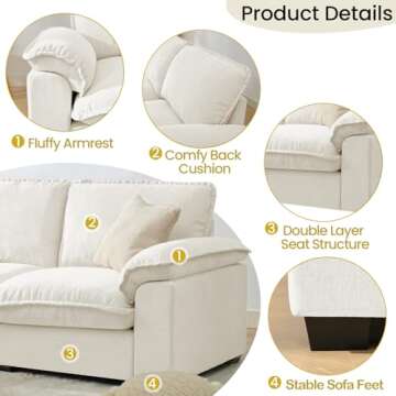 HALLYBEE Modular Sectional Sofa with Reversible Chaise