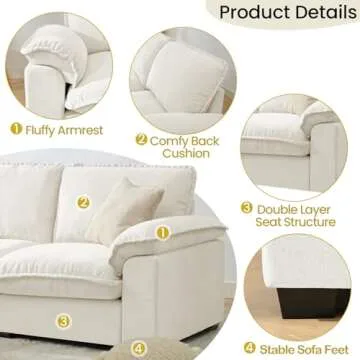 HALLYBEE Modular Sectional Sofa with Reversible Chaise