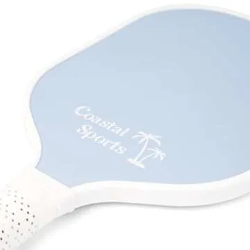 Coastal Sports Pickleball Paddle | Graphite Face & Honeycomb Polymer Core | Premium Grip | Lightweight (Sky Blue)