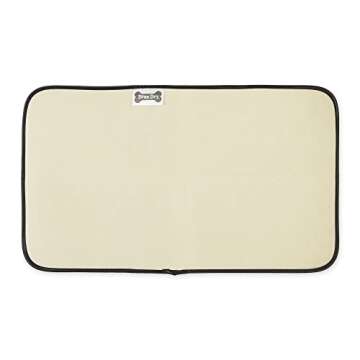 Bone Dry Machine Washable, Ultra Absorbent Pet Mat, Large, 14 x 24, Gray Lattice