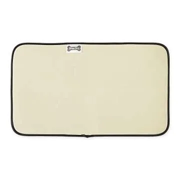 Bone Dry Machine Washable, Ultra Absorbent Pet Mat, Large, 14 x 24, Gray Lattice