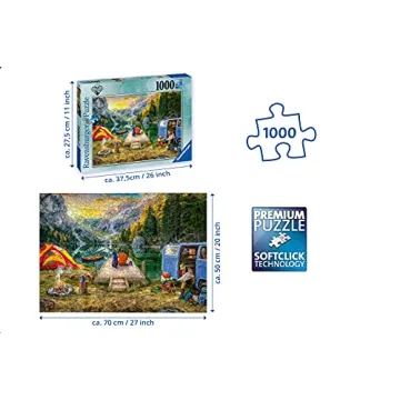 Ravensburger Calm Campsite Puzzle - 1000 Unique Pieces