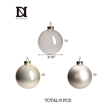 Stunning DN DECONATION Champagne Glass Ball Ornaments Set