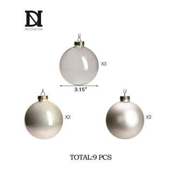 Stunning DN DECONATION Champagne Glass Ball Ornaments Set