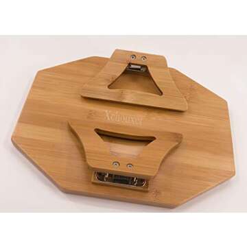 Xchouxer Side Tables Natural Bamboo Sofa Armrest Clip-On Tray, Ideal for Remote/Drinks/Phone