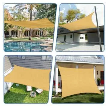 TANG Sunshades Depot 8x10 Feet Sun Shade Sail Rectangle Canopy Shade Cover UV Block for Backyard Per...