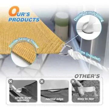 TANG Sunshades Depot 8x10 Feet Sun Shade Sail Rectangle Canopy Shade Cover UV Block for Backyard Pergola Porch Deck Garden Patio Outdoor Activities Sand