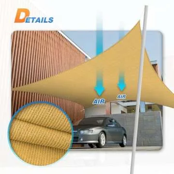 TANG Sunshades Depot 8x10 Feet Sun Shade Sail Rectangle Canopy Shade Cover UV Block for Backyard Pergola Porch Deck Garden Patio Outdoor Activities Sand