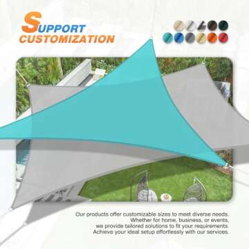 TANG Sunshades Depot 8x10 Feet Sun Shade Sail Rectangle Canopy Shade Cover UV Block for Backyard Pergola Porch Deck Garden Patio Outdoor Activities Sand