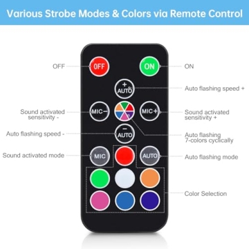 Luditek Mini LED Strobe Light - Sound Activated Party Lighting