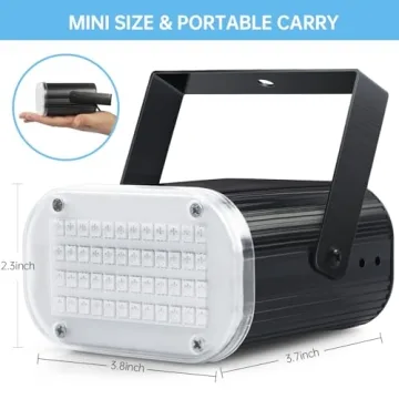 Luditek Mini LED Strobe Light - Sound Activated Party Lighting