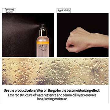 d'alba Piedmont [ORIGINAL] d'alba Piedmont White Truffle Mist Spray Serum Super Elasticity Anti-aging Deep Hydration Mist Face Serum for Women Anti Wrinkle Italian Spray Serum (Mist Serum)