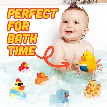 Bulk 50-Pack Assorted Rubber Ducks for Jeep Owners and Toddler Party Favors - Mini Rubber Ducks in Bulk Ideal for Rubber Ducking