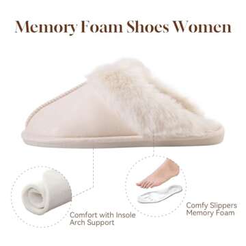 Vidayie Cozy Memory Foam Slippers for Women