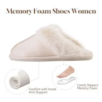 Vidayie Cozy Memory Foam Slippers for Women
