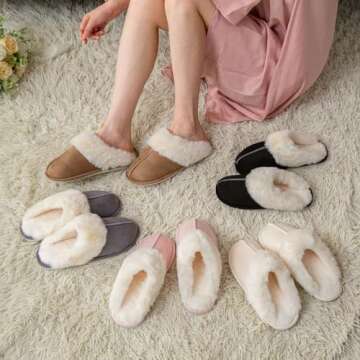 Vidayie Cozy Memory Foam Slippers for Women