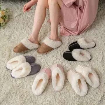 Vidayie Cozy Memory Foam Slippers for Women