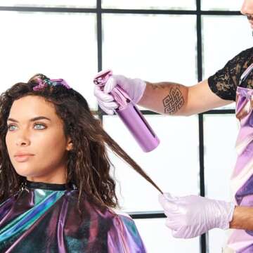 Colortrak Luminous Collection Disposable Nitrile Gloves (100 Pack), Lilac Frost Color, Large, Single-Use, Allergy-Safe, Latex-Free, Powder-Free, Odor-Free, Textured Finger Tips