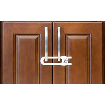 Childproof Sliding Cabinet Locks | Easy Install (4 Pack)