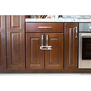 Childproof Sliding Cabinet Locks | Easy Install (4 Pack)