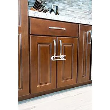 Childproof Sliding Cabinet Locks | Easy Install (4 Pack)