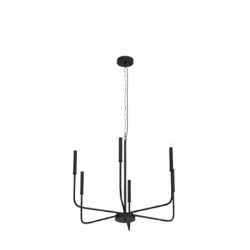Elegant LASENCHOO Black Farmhouse Chandelier Interior Lighting