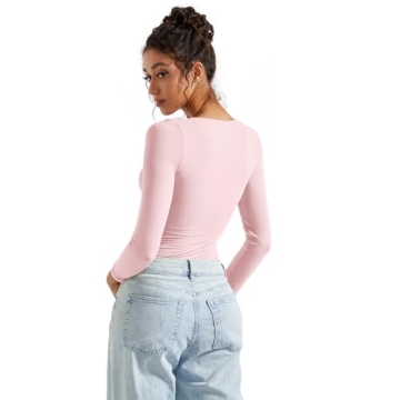 SUUKSESS Women Scoop Neck Thong Bodysuit for All Occasions