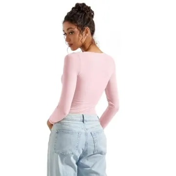 SUUKSESS Women Scoop Neck Thong Bodysuit for All Occasions