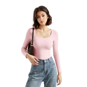 SUUKSESS Women Scoop Neck Thong Bodysuit for All Occasions