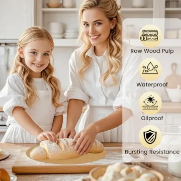 TROUSKAIG 220 Unbleached Parchment Paper Sheets for Baking