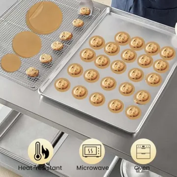 TROUSKAIG 220 Unbleached Parchment Paper Sheets for Baking