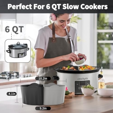OUTXE Slow Cooker Divider Liner for Easy Cooking Cleanup