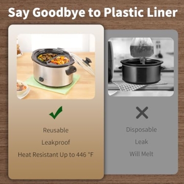 OUTXE Slow Cooker Divider Liner for Easy Cooking Cleanup